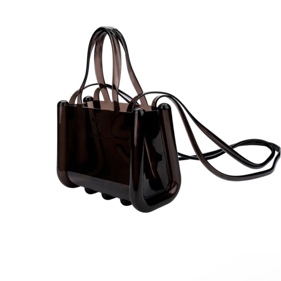 NWOT Melissa X Telfar Small Jelly Shopper Bag / Clear Black - Picture 8 of 13